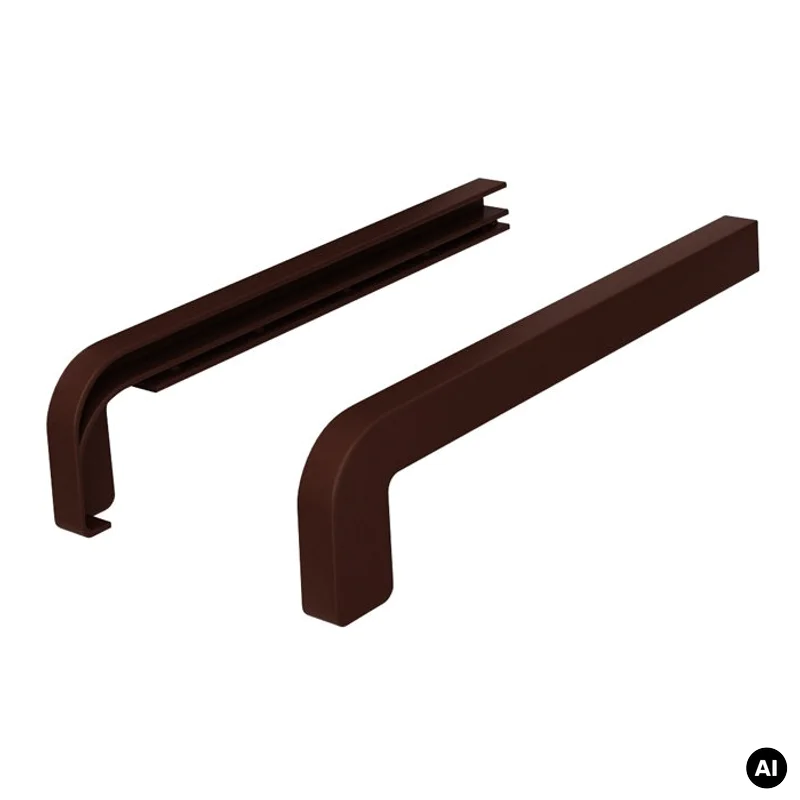 Zakończenia BRĄZOWE RAL 8017 400mm do parapetu zewnętrzne