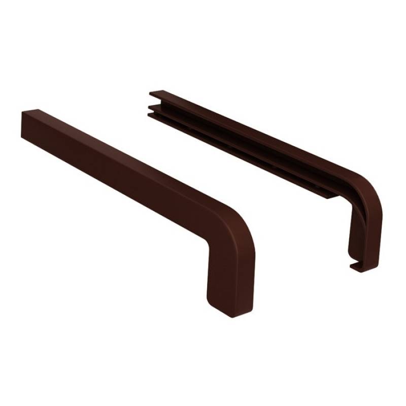 Zakończenia BRĄZOWE RAL 8017 400mm do parapetu zewnętrznego Standard, 800.8017.00.04