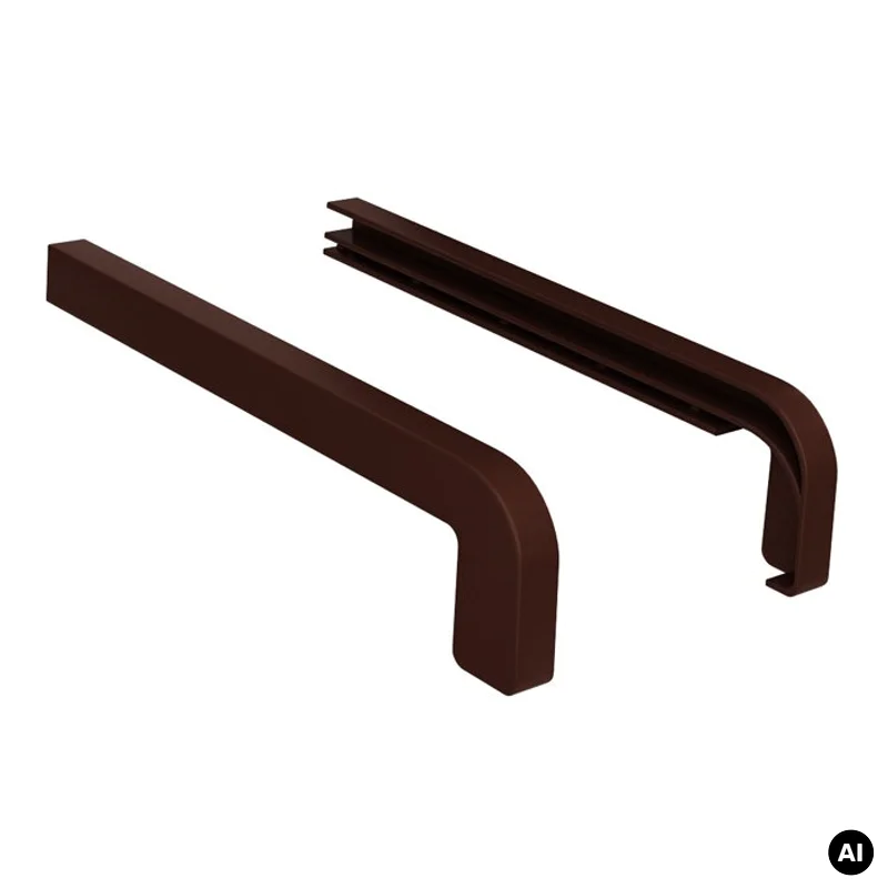 Zakończenia BRĄZOWE RAL 8017 400mm do parapetu zewnętrzne