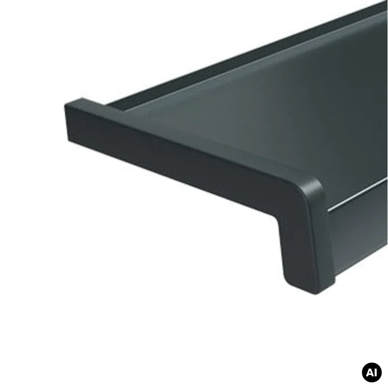 Zakończenia ANTRACYT RAL 7016 400mm do parapetu zewnętrzne