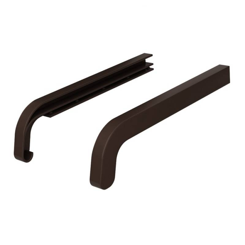 Zakończenia WENGE 350mm do parapetu zewnętrznego Softline, 800.WEN.00.SF