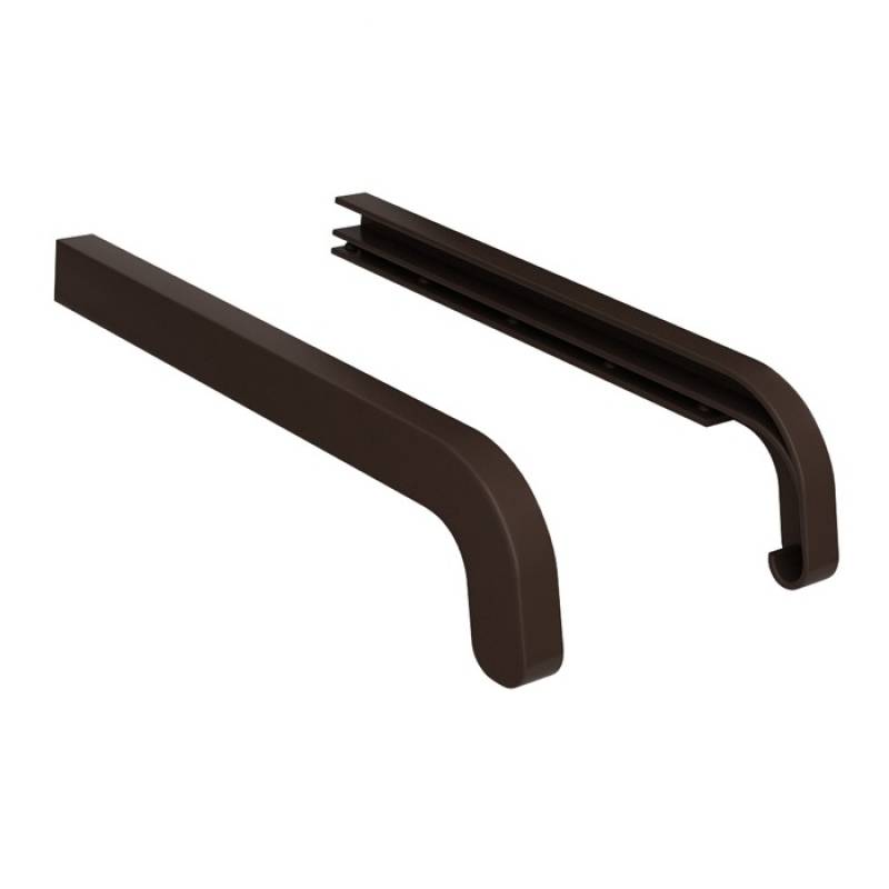 Zakończenia WENGE 350mm do parapetu zewnętrznego Softline, 800.WEN.00.SF
