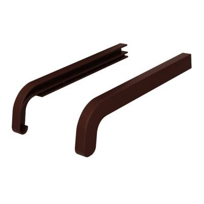Zakończenia BRĄZOWE RAL 8017 350mm do parapetu zewnętrznego Softline, 800.8017.00.SF