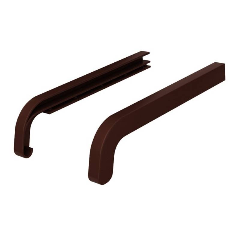 Zakończenia BRĄZOWE RAL 8017 350mm do parapetu zewnętrznego Softline, 800.8017.00.SF