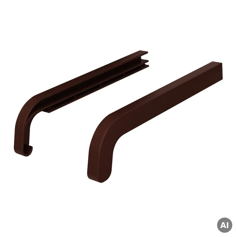 Zakończenia BRĄZOWE RAL 8017 400mm do parapetu zewnętrzne