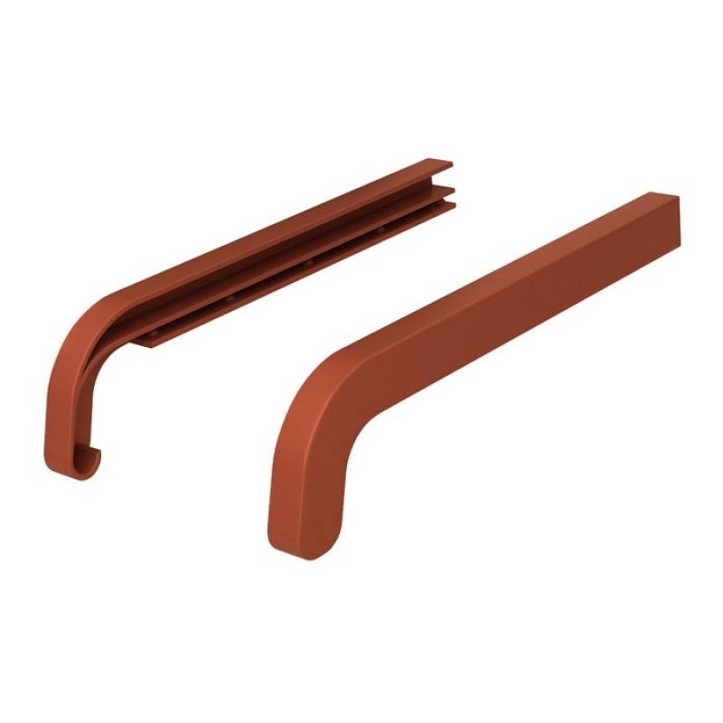 Zakończenia CEGŁA RAL 8004 350mm do parapetu zewnętrznego Softline, 800.8004.00.SF