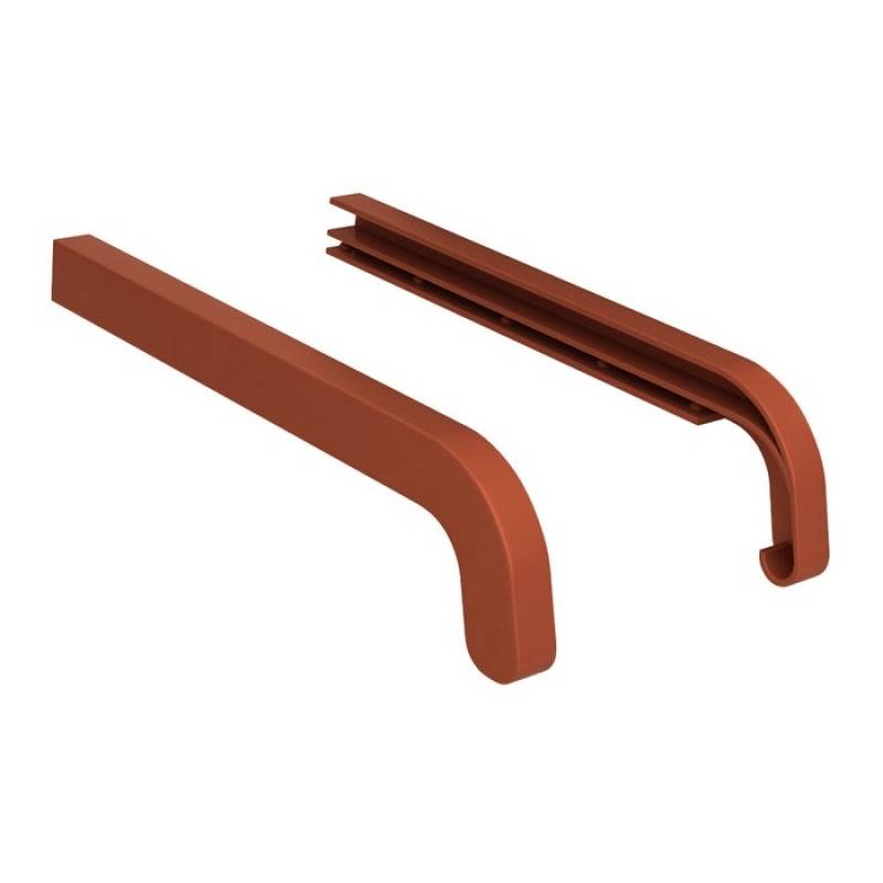 Zakończenia CEGŁA RAL 8004 350mm do parapetu zewnętrznego Softline, 800.8004.00.SF