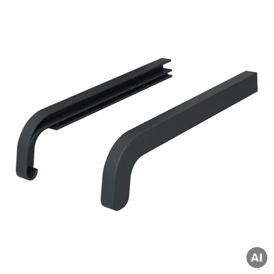 Zakończenia ANTRACYT RAL 7016 400mm do parapetu zewnętrznego Softline, 800.7016.00.SF