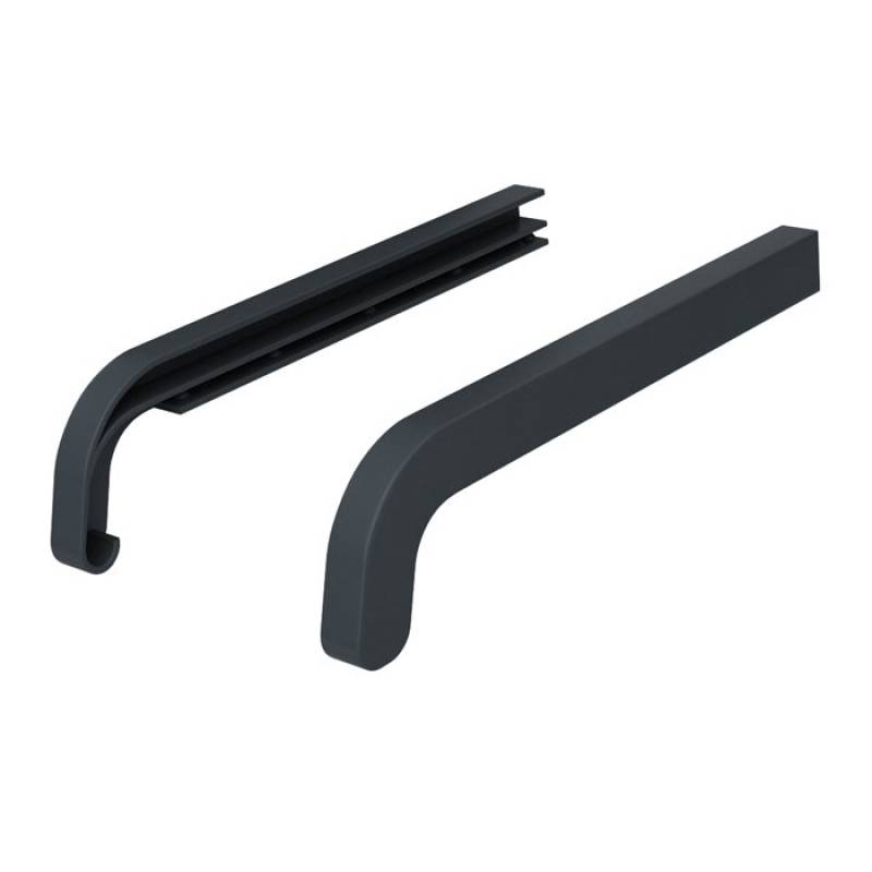 Zakończenia ANTRACYT RAL 7016 350mm do parapetu zewnętrznego Softline, 800.7016.00.SF
