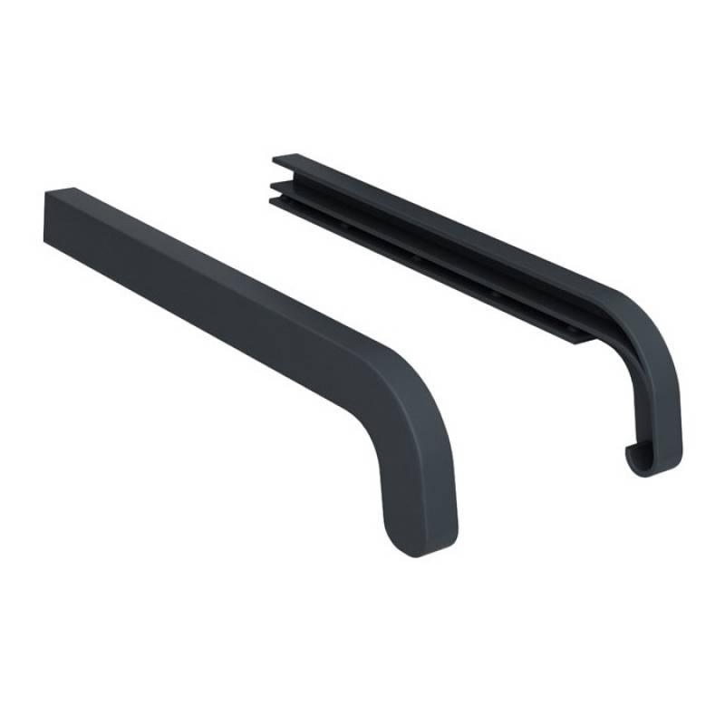 Zakończenia ANTRACYT RAL 7016 350mm do parapetu zewnętrznego Softline, 800.7016.00.SF