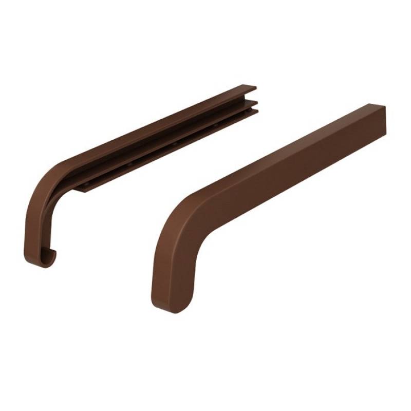 Zakończenia ORZECH RAL 8011 350mm do parapetu zewnętrznego Softline, 800.8011.00.SF