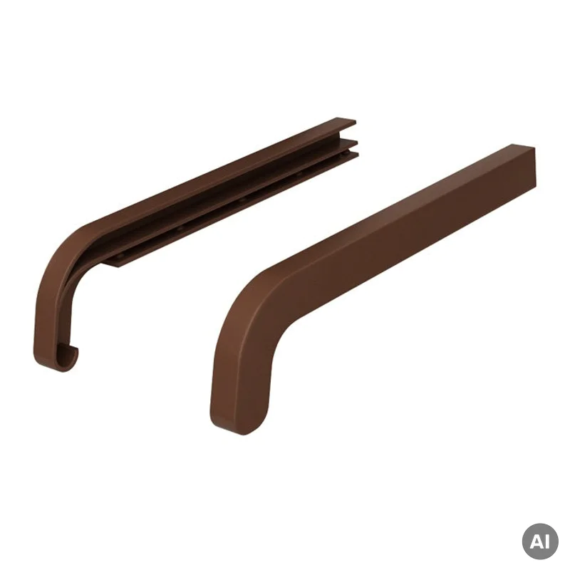 Zakończenia ORZECH RAL 8011 400mm do parapetu zewnętrznego