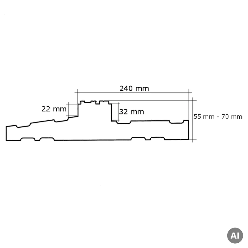 Podparapet termiczny pełny XPS 1,18m VEKA 82, 735TERM-1 - 3