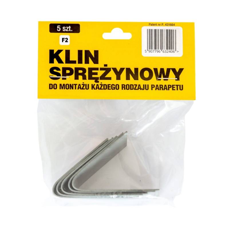 Kliny sprężynowe F2 podkładane do montażu parapetów 5szt, KSF2PO5