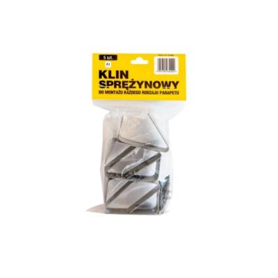 Kliny sprężynowe F1 przykręcane do montażu parapetów 5szt, KSF1PR5