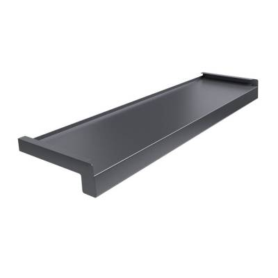 Parapet zewnętrzny stalowy Standard 100-400mm Antracyt RAL 7024, 800.7024.100.01