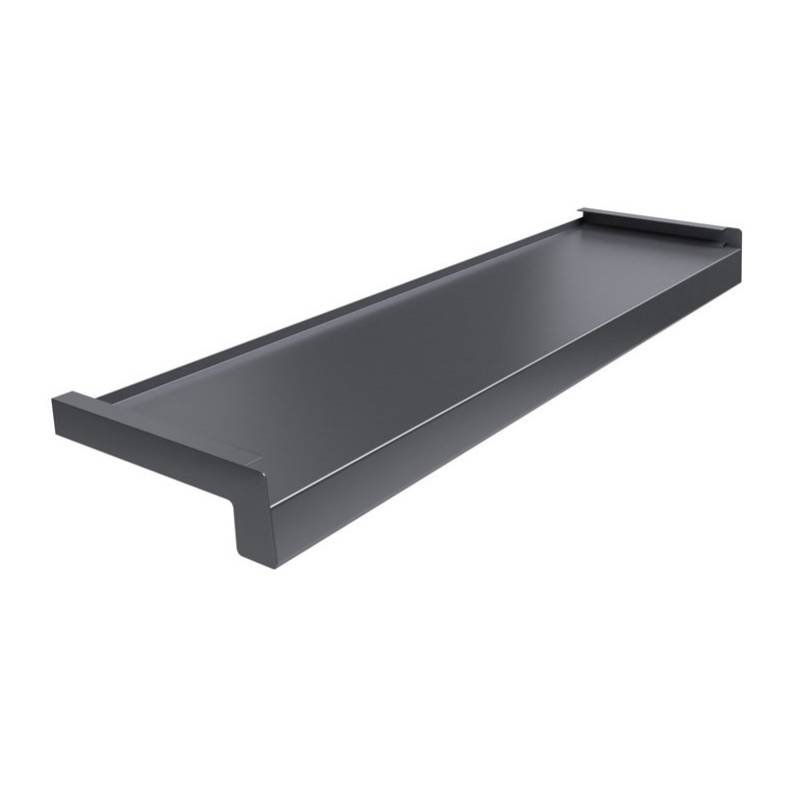 Parapet zewnętrzny stalowy Standard 100-400mm Antracyt RAL 7024, 800.7024.100.01