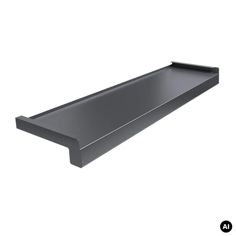 Parapet zewnętrzny stalowy Standard 100-400mm Antracyt RAL