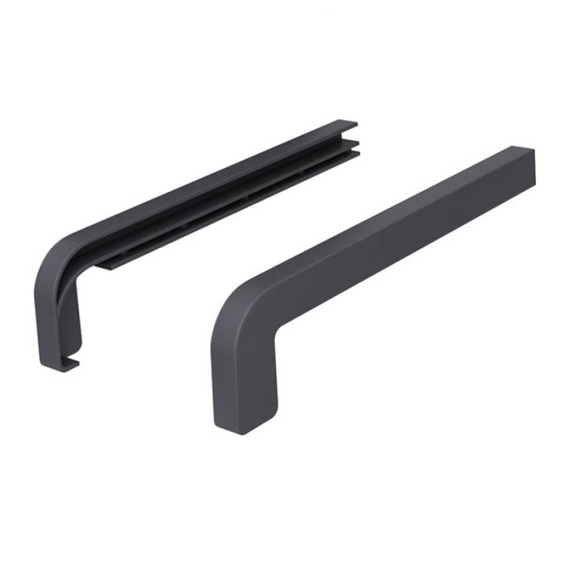 Zakończenia ANTRACYT RAL 7024 400mm do parapetu zewnętrznego Standard, 800.7024.00.04