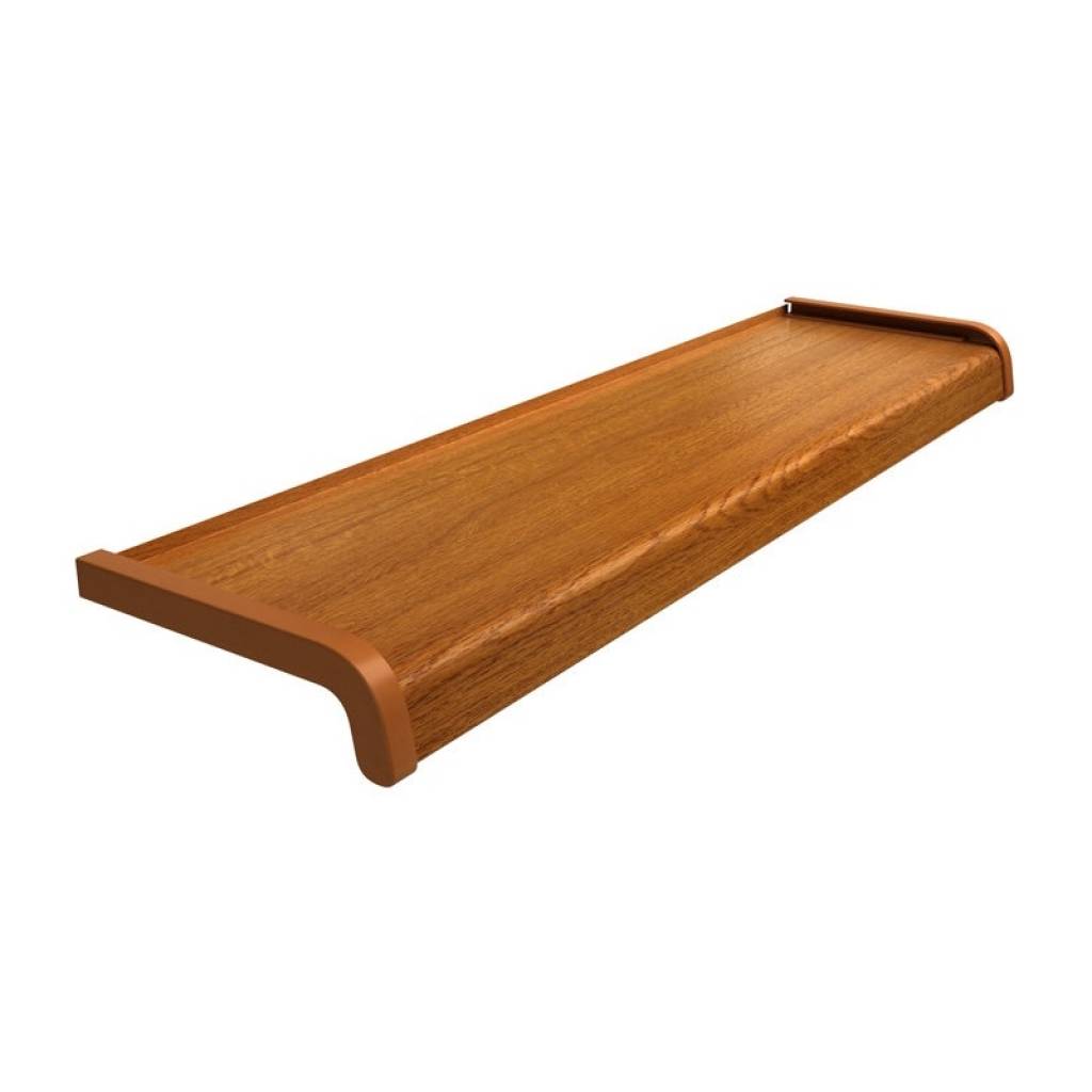 Parapet zewnętrzny stalowy Softline 100-400mm Złoty dąb, 800.8003.100.SF