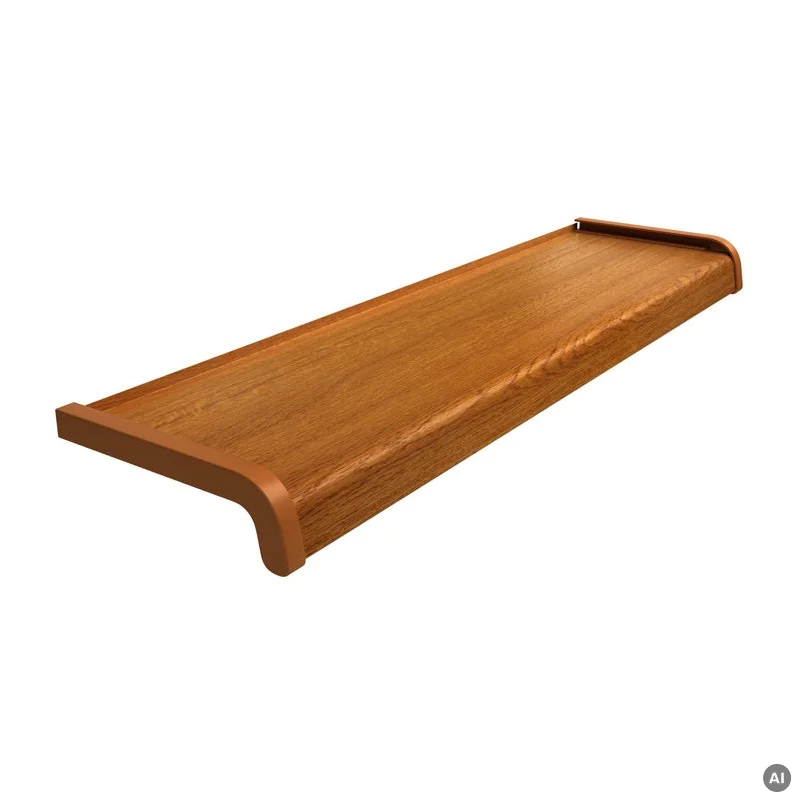 Parapet zewnętrzny stalowy Softline 100-400mm Złoty dąb,