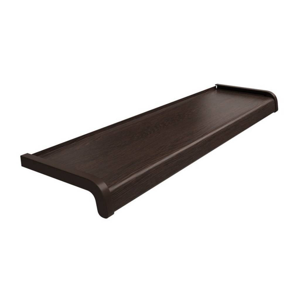 Parapet zewnętrzny stalowy Softline 100-400mm Wenge, 800.WEN.100.SF