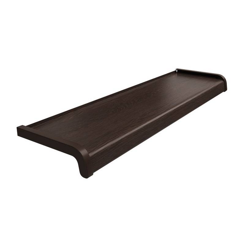 Parapet zewnętrzny stalowy Softline 100-400mm Wenge, 800.WEN.100.SF