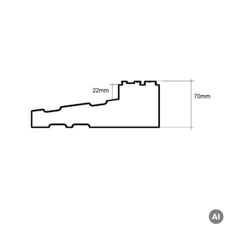 Podparapet termiczny zewnętrzny XPS 1,18m VEKA 82, 735TERM-