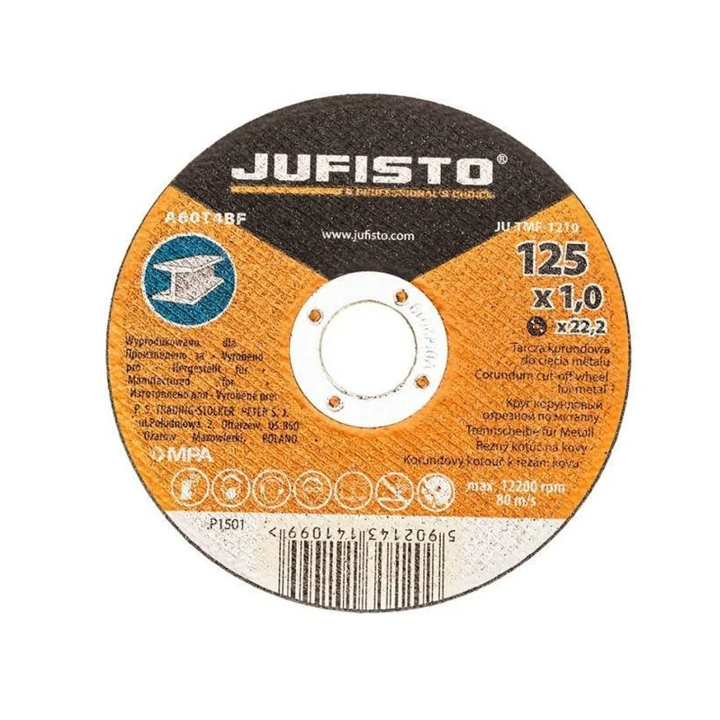 Tarcza do cięcia stali metalu 125x1.0x22.2 mm, TDC125X1X222