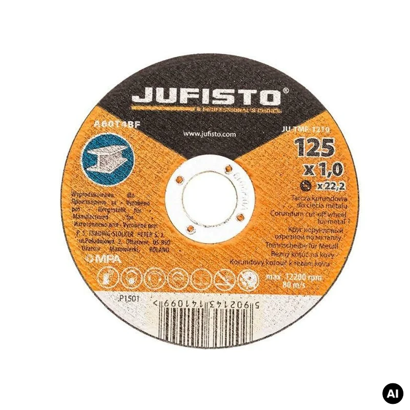 Tarcza do cięcia stali metalu 125x1.0x22.2 mm, TDC125X1X222