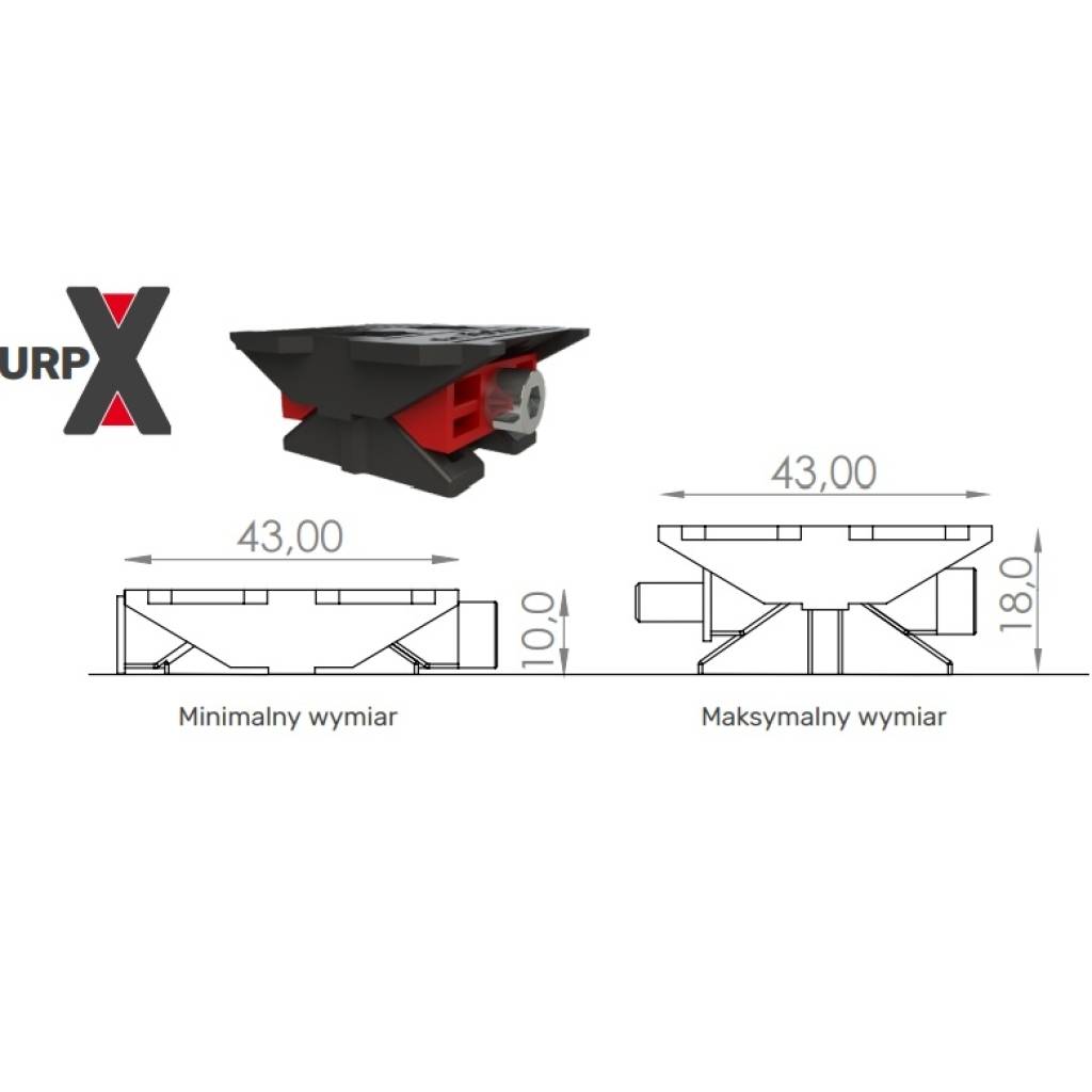 URP EMO X - Uniwersalny rozpierak pozycjonujący 10-18mm 125 szt, 800EMOURP125