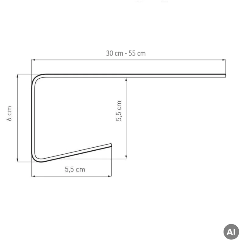 Nakładka renowacyjna Premium 400-550mm Grafit, PAR.NAK.GRA.