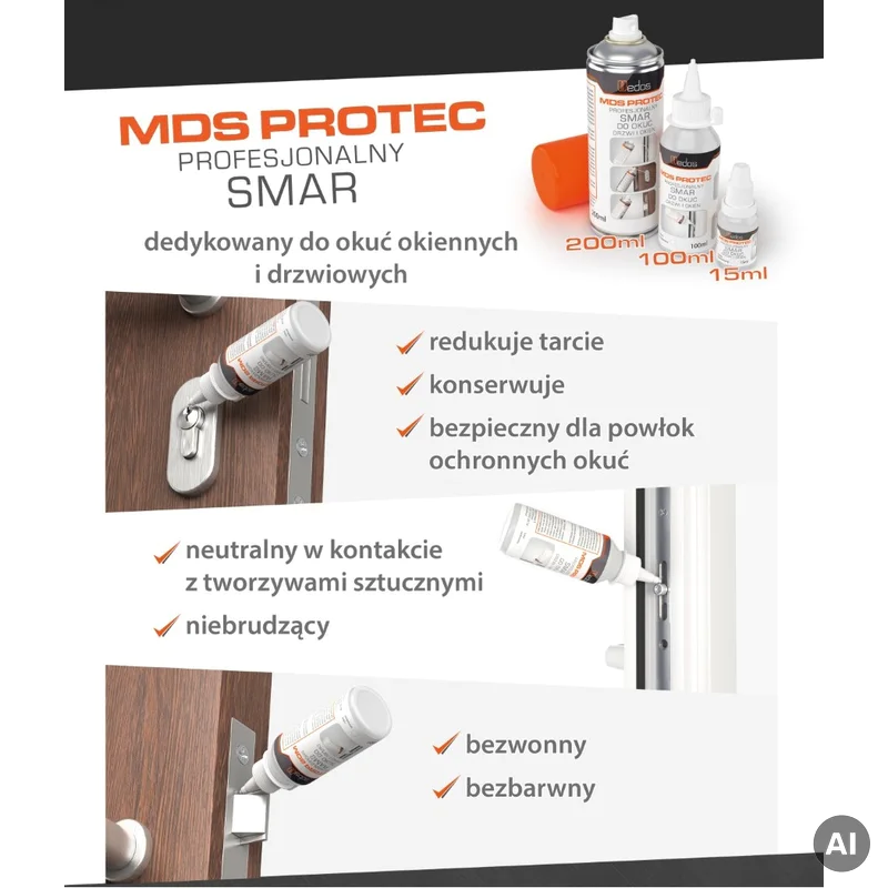 Mds Protec - smar do okuć okiennych drzwiowych zamków 400